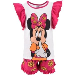Minnie Mouse shortama - 100% katoen - Disney pyjama - maat 128 - roze