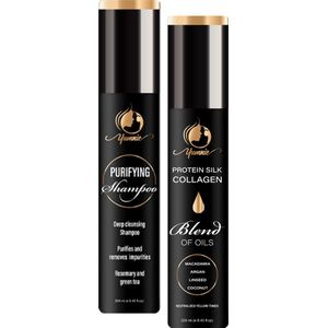 Yumnie keratine Protein Silk Collagen 250 ML & 250ML purifying Shampoo 250 ML