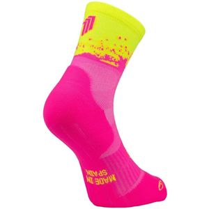 Sporcks pink splash / Pink/ hardloopsokken / L/ 44-46/ sportsokken -naadloos - ademend - compressiesokken