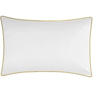 Maro Home Kussensloop Wit met Gouden Rand 50x70cm Katoen Satijn