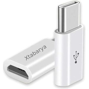 Micro USB naar USB C - Android adapter - WIT