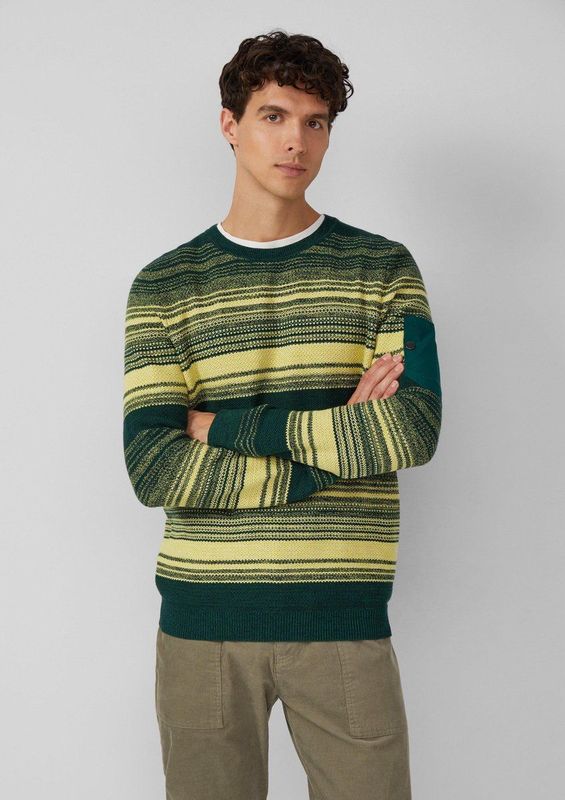 s.Oliver - Trui - Groen Gemêleerd - Knitwear - Lange Mouw