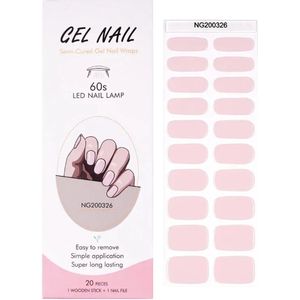 Soft Blush – Gel Nail Wraps | Gellak Stickers – Nude Roze Nagelstickers – Langhoudende Manicure voor Thuis