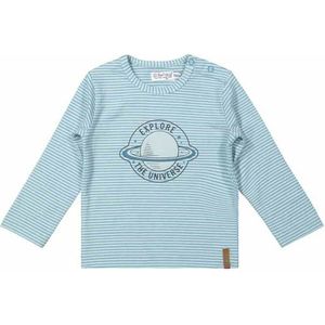 DIRKJE - Jongens Shirt - Lichtblauw - T-shirt - Lange Mouwen - Planetprint