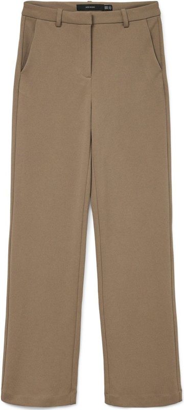 Vero Moda - Vmzamira Mw Slim Straight Pant Noos - Broek - Fossil - Dames