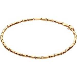 Glow 204.1469.20 Dames Armband - Schakelarmband - Sieraad - 14 Karaat Goud - Fantasie - 20 cm lang