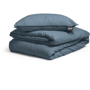 Dreamhouse Stone Washed Dekbedovertrek - 140x200/220 + 1 kussensloop 60x70 - Blauw - Eenpersoons