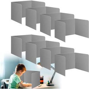 Scheidingswand voor bureau | 8 stuks draagbare bureauverdeler inkijkbescherming bureaupaneel U-vormige beschermhoes opvouwbaar | Multifunctioneel