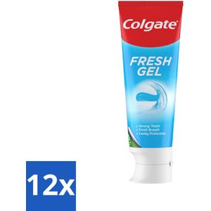 12 x Colgate Tandpasta Fresh Gel 75 ml - Tandpasta - Colgate - Blue Fresh - Frisse Adem - Tandplak