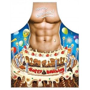 Benza Schort Happy Birthday - Sexy/Leuke/Grappige/Mooie Keukenschort man