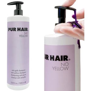 PUR HAIR Geen Geel Blond Haar Shampoo Elimineert Gele Tinten 1000ml