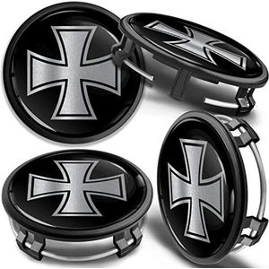 Velgdoppen en Naafdoppen 4x75 mm Compatibel met Aluminium Velgen Zwart en Zilver