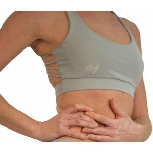 Yoga sport bh-Sport beha-naadloos bh-fitness beha-licht grijs-medium