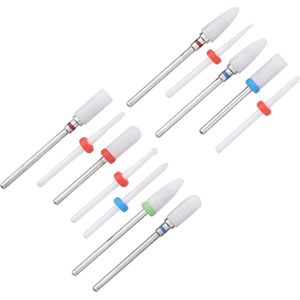 12 stks keramische frees inding machine bit roestvrij staal - 12 stks keramische boren - professionele nagel freesbits .