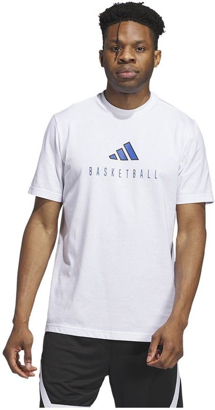 adidas - Worldwide Hoops Logo - T-shirt - Wit - Korte Mouwen