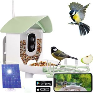 Silvergear Vogelhuisje met Camera - Vogelvoederhuisje op Paal / Hangend - Vogelvoederstation Geluid