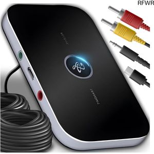 RFWR® Draadloze Bluetooth Adapter 2 in 1 | Ontvanger en Zender voor Audio | 3.5mm AUX | Lage Latency | Voor MP3, TV en Auto