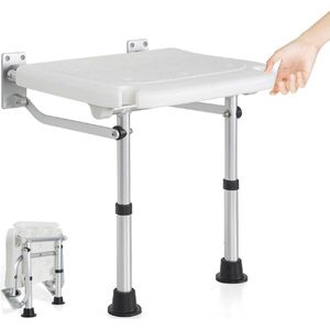 Inklapbare douchestoel met hoogteverstelling en wandmontage voor senioren