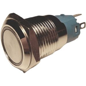 OTRONIC® Drukknop | Moment - puls | 5V LED Rood | RVS | 16mm