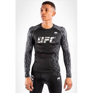 UFC VENUM AUTHENTIC FIGHT WEEK MEN'S PERFORMANCE LONG SLEEVE RASHGUARD - BLACK- MAAT S