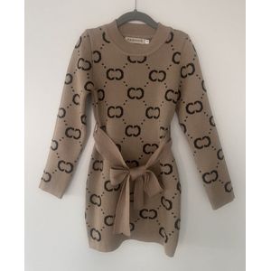 Meisjes jurk "Camel", verkrijgbaar in de maten 98/104 t/m 158/164