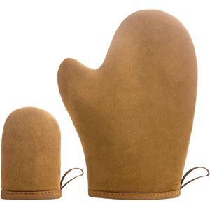 TOVBMUP 2 Bruiningshandschoenen - Zelfbruiner Applicator - Whitening Handschoenen - 2 Maten - Geschikt voor Zelfbruiningsgel, Bruiningsolie, Bruiningscrème - Bruin