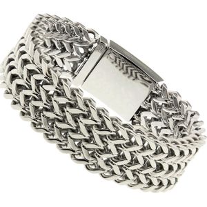 Bukovsky - Stalen Armband - ""Excellent Small"" - 19 cm - Zilverkleur - Gepolijst - Glanzend - Rvs - 316L Stainless Steel