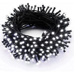 Kerstverlichting voor buiten - 15 m - 100 leds - kerstboomlichtketting met stekker - 8 modi - waterdicht - outdoor verlichting voor binnen - kamer - leuning - balkon - decoratie - koudwit