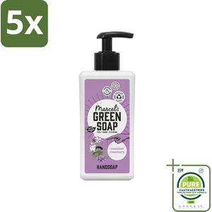 5 x Marcel's Green Soap - Handzeep - Lavendel & Rozemarijn - Zachte verzorging - 250 ml - Grootverpakking - Handzeep - Lavendel - Rozemarijn - Biologische Zeep - Natuurlijke Zeep
