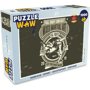 Puzzel Mancave - Sport - Vechtsport - Vintage - Legpuzzel - Puzzel 1000 stukjes volwassenen