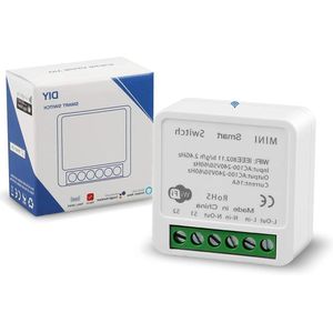 Mini WiFi Smart Switch Light Timer Switch DIY Breaker-module compatibel met Alexa Echo en Google Home