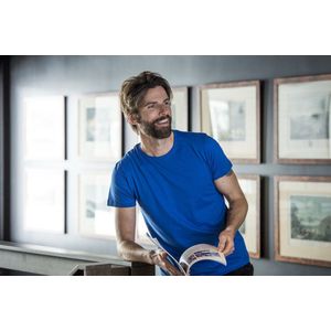 5-Pack Clique Basic T-shirt Blauw Maat XL