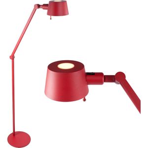 Verstelbare retro staande lamp | rood | E27