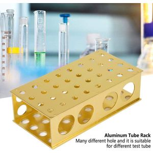 Buis Rack MAGT Gouden Aluminium Reagebuis Rack Houder Stand 8X12.3X18X30mm Gat Diameter Vaste Reagebuis voor Laboratorium - kopen, online