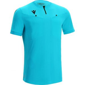 Macron Dienst Scheidsrechtersshirt Korte Mouw Heren - Fluor Turquoise | Maat: XL