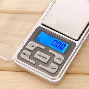 Digitale mini precisie keukenweegschaal - 0,01 tot 500 gram - 12 x 6 cm - pocket scale incl. batterij - weegschaal keuken