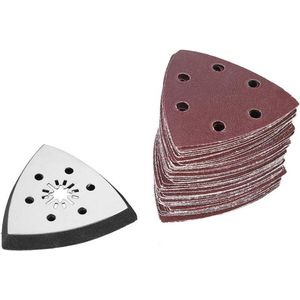 61 stuks 90 mm 6 gaten schuurpad Schuurpapier Oscillerend polijstmiddel Multitools