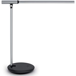 MAULrubia LED Bureaulamp - dimmbaar - standvoet - zilver - 1 stuk - 43 x 17 x 44 cm - MAUL