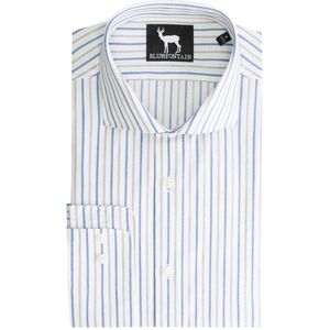 GENTS - Overhemd Blumfontain streep strijkvrij - Katoen - Grijsblauw - Maat XL/XL