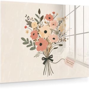 Bloemen - Quote - Beige - Lint