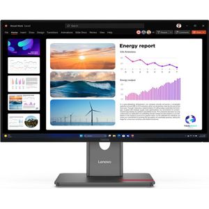 Lenovo - ThinkVision P24Q-40 - Computer Monitor - Zwart - 60,5 cm (23.8 inch) - 2560 x 1440 Pixels - Quad HD - LCD
