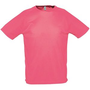 SOLS Heren Sportief T-Shirt met korte mouwen Performance (Neon-koraal)
