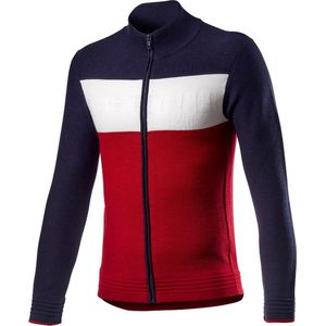 Castelli Casual trui Lange mouwen Heren Blauw Wit - Armando Sweater Savile Blue/Red/Off White - XXL