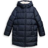 Tom Tailor Denim - Gewatteerde Lange Jas - Regular Fit - Met Capuchon en Tunnelkoord