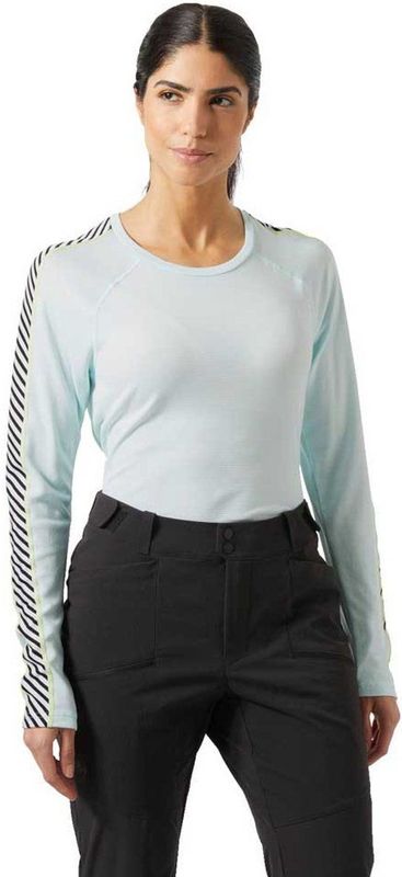 Helly Hansen - Lifa Active Stripe Crew - Basislaag - Grijs - Lange Mouwen