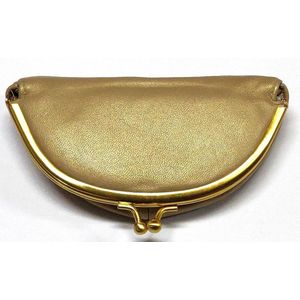 Gillian Jones Luxe Leren Make-Up Knip met spiegel- Gold