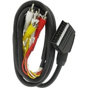 Kopp scartkabel Scart/tulp in/uit 1,5m