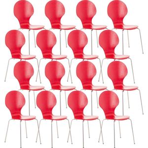 CLP Diego Set van 16 bezoekersstoelen rood