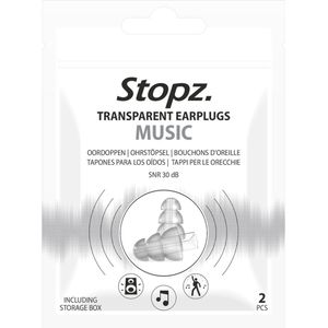 Stopz. - Earplugs Music - Transparant - 2 x 2 stuks - Voordeelverpakking