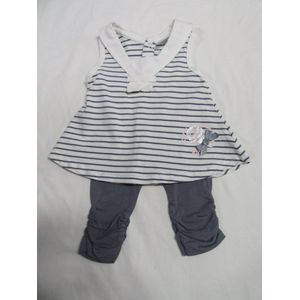 Dirkje - Overgooier + legging - streepje - 6 maand 68